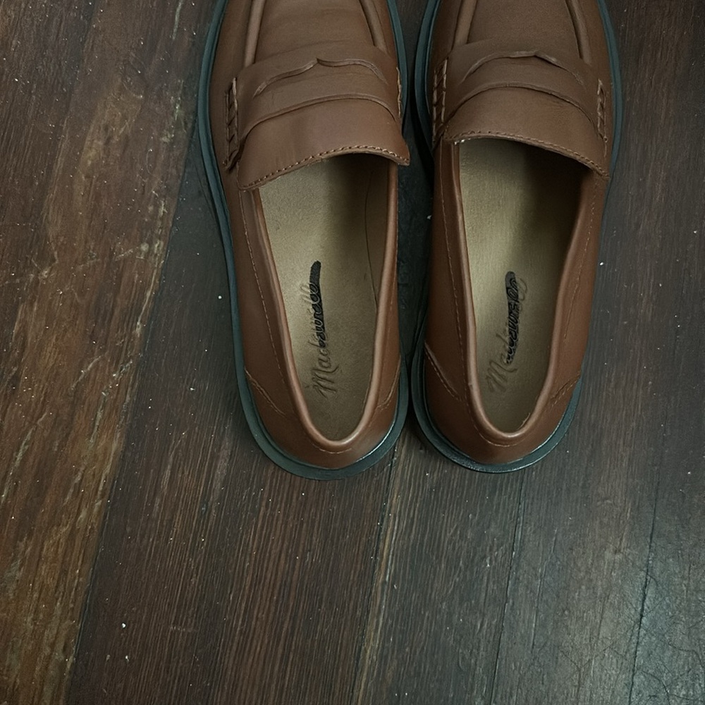 LIKE NEW Madewell The Vernon Dried Maple Brown Loafer Shoes - Picture 6 of 8